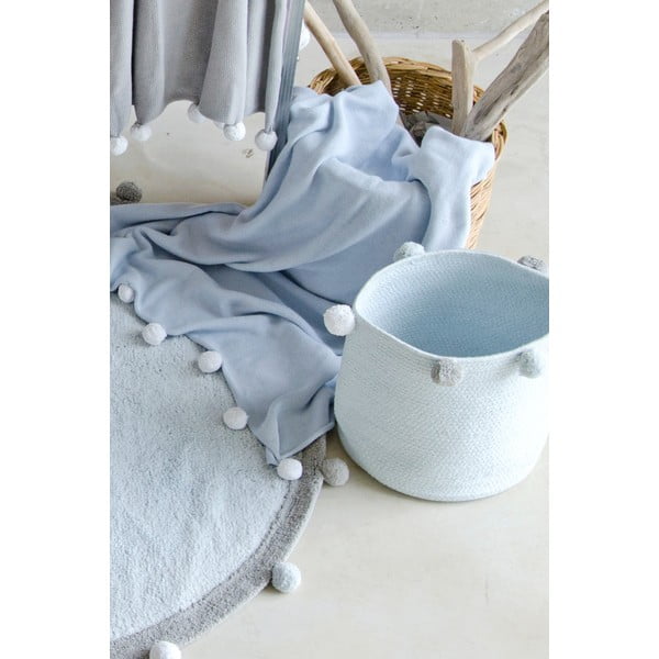 Coș de jucării pentru copii albastru deschis din material textil ø 30x30 cm Bubbly – Lorena Canals-image-1