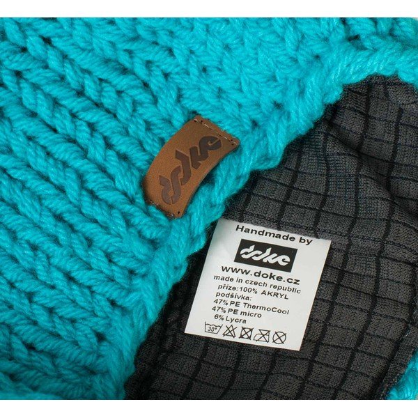 Căciulă tricotată manual DOKE Blue Beanie-image-1