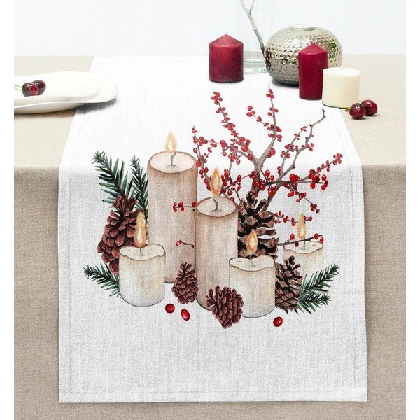 Napron de masă 45x140 cm  cu model de Crăciun Merry Christmas – Mila Home