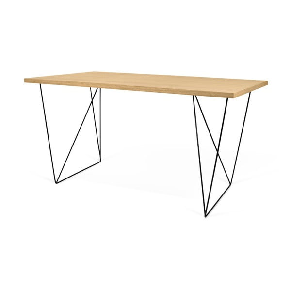 Birou TemaHome Flow, 140 x 75 cm, cu aspect de lemn-image-4