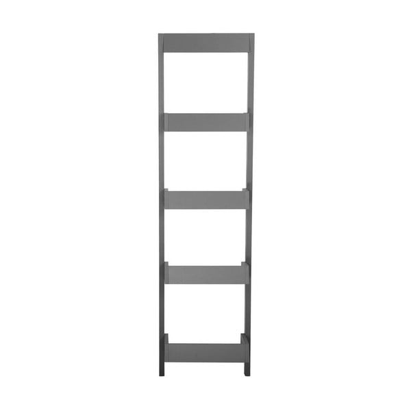 Scară de sprijin cu rafturi Monobeli Amy, înălțime 166 cm, gri închis