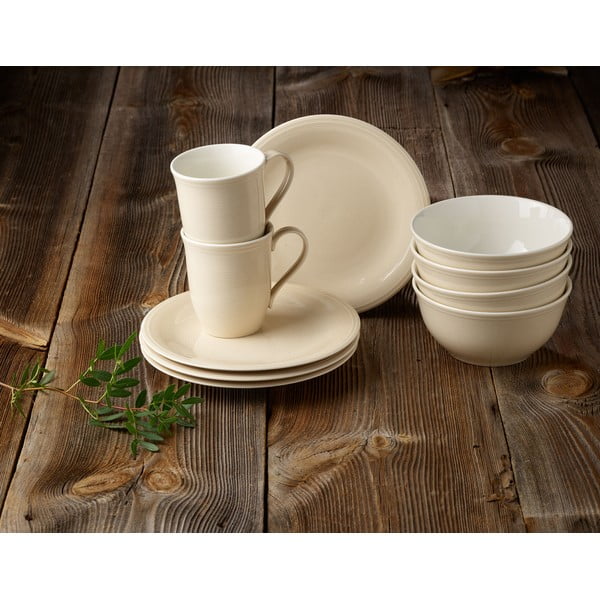 Farfurie din porțelan pentru desert Villeroy & Boch Like Color Loop, ø 21,5 cm, alb - bej-image-2