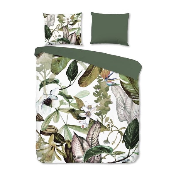 Lenjerie de pat din flanelă Good Morning Flora, 200 x 220 cm