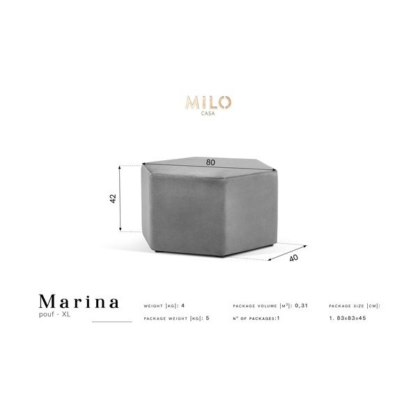 Puf Milo Casa Marina, ⌀ 80 cm, verde-image-2