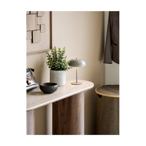 Veioză taupe LED din metal (înălțime 23 cm) Margate – House Nordic-image-1