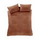 Lenjerie de pat portocalie pentru pat de o persoană 135x200 cm Seersucker – Catherine Lansfield