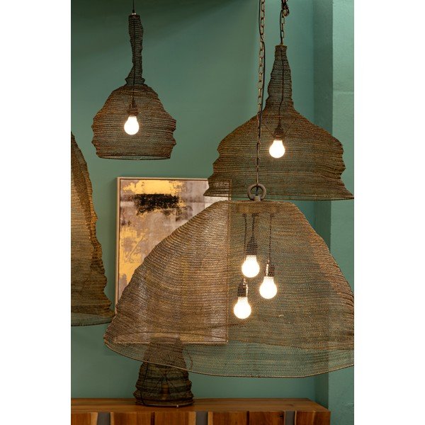 Lustră alămie din oțel Amish – Bizzotto-image-1