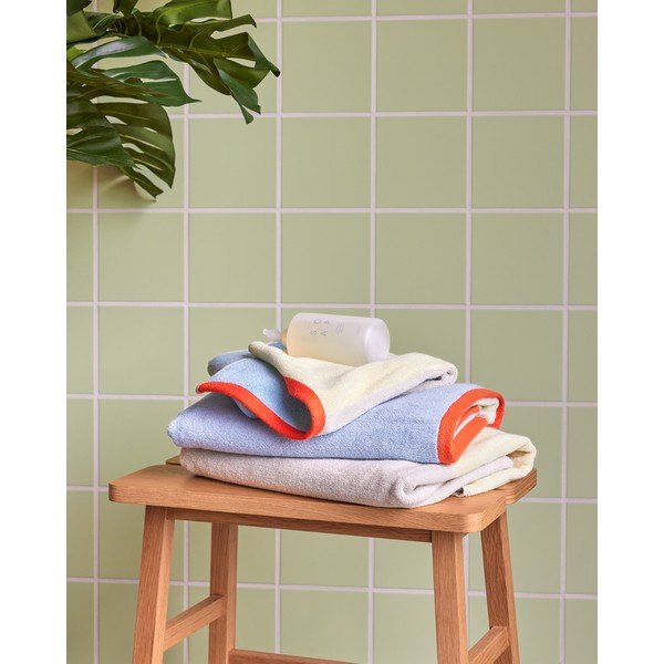 Prosop maro din bumbac din frotir 70x140 cm Block – Hübsch-image-3