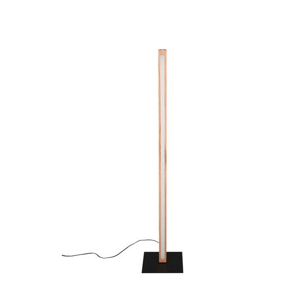Lampadar negru/în culoare naturală LED (înălțime 115 cm) Bellari – Trio