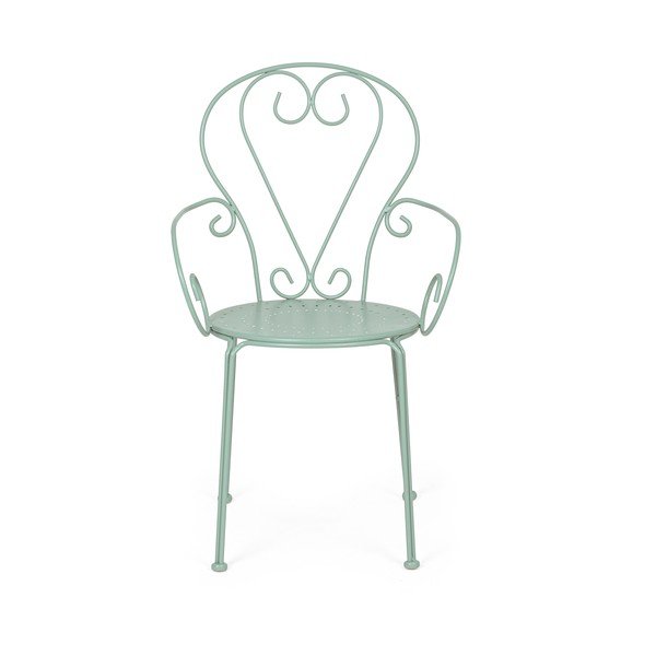 Scaun de grădină verde mentă din metal Etienne – Bizzotto-image-2