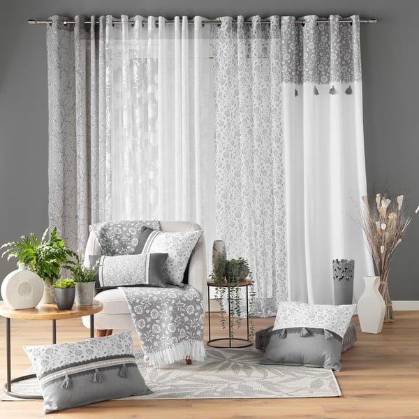 Pătură gri 125x150 cm Flavie – douceur d'intérieur-image-4