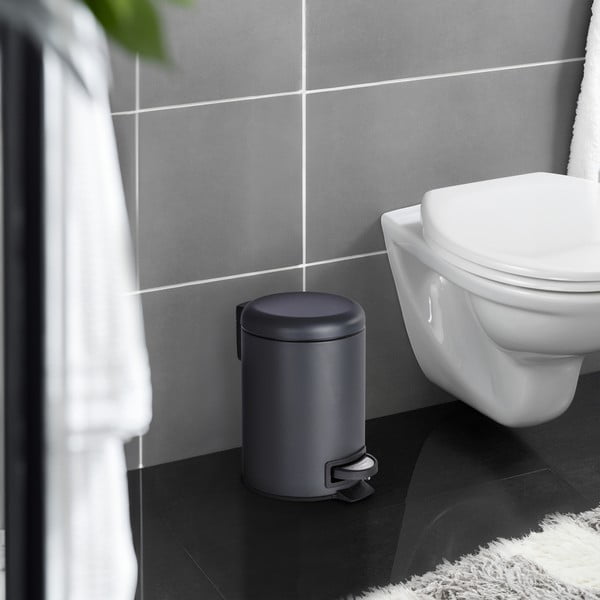 Coș deșeuri Wenko Leman, 3L, negru-image-1