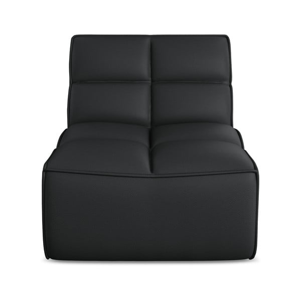 Modul pentru canapea modulară negru cu tapițerie din imitație de piele Kalai – Makamii