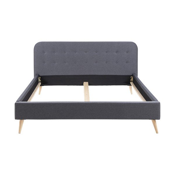 Cadru tapițat pentru pat Actona Alma, 180 x 200 cm, gri-image-2