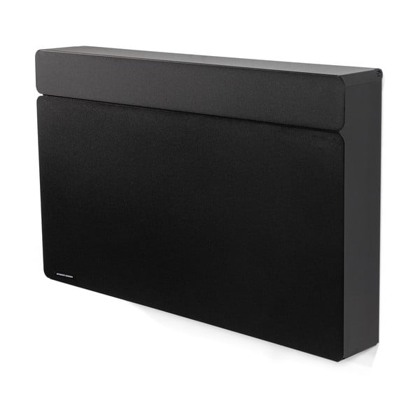 Pantofar negru cu deschidere înclinată/suspendat din metal 78x48x13 cm Luigi – Spinder Design