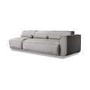 Șezlong modular gri deschis (cu colț pe partea dreaptă) Flex Felix – Miuform