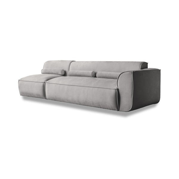 Șezlong modular gri deschis (cu colț pe partea dreaptă) Flex Felix – Miuform