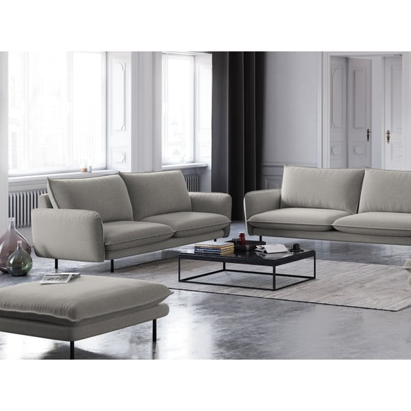 Canapea Cosmopolitan Design Vienna, 160 cm, gri deschis-image-4