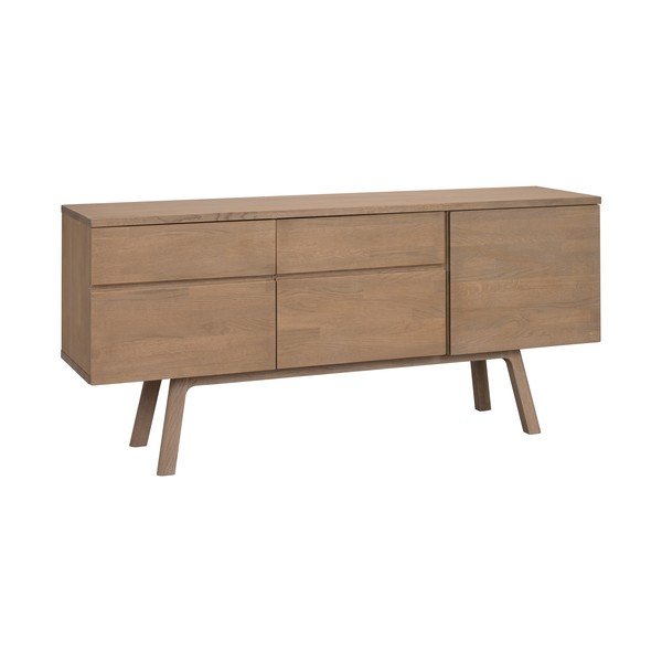 Comodă în culoare naturală din lemn de stejar 170x77x42 cm Cleardale – Rowico