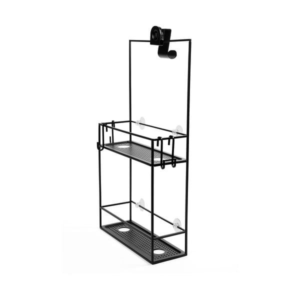 Raft pentru baie negru suspendat din oțel Cubiko – Umbra-image-3