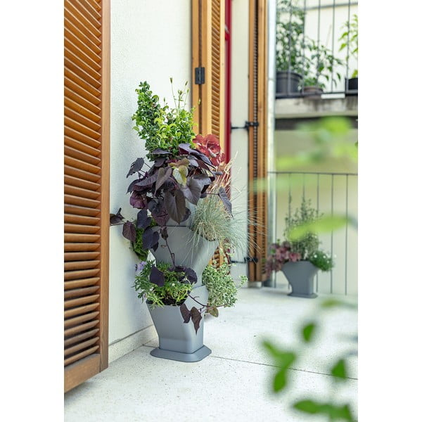 Suport vertical cu auto-udare pentru plante Plastia Tree, gri-image-1