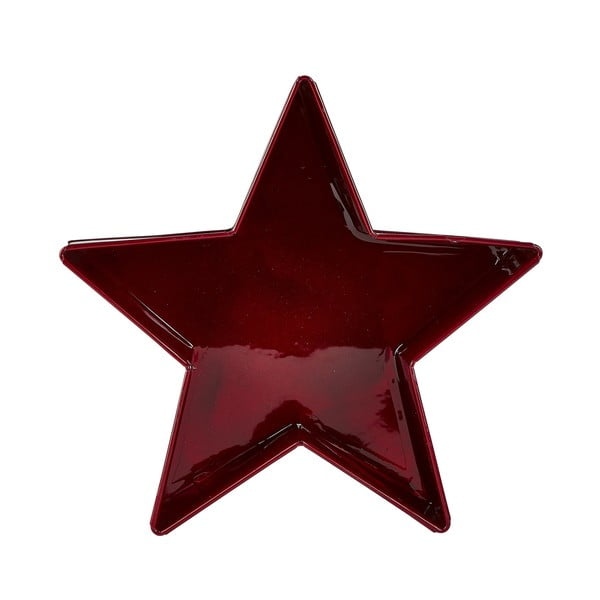 Tavă servire KJ Collection Stars, 19 cm, roșu