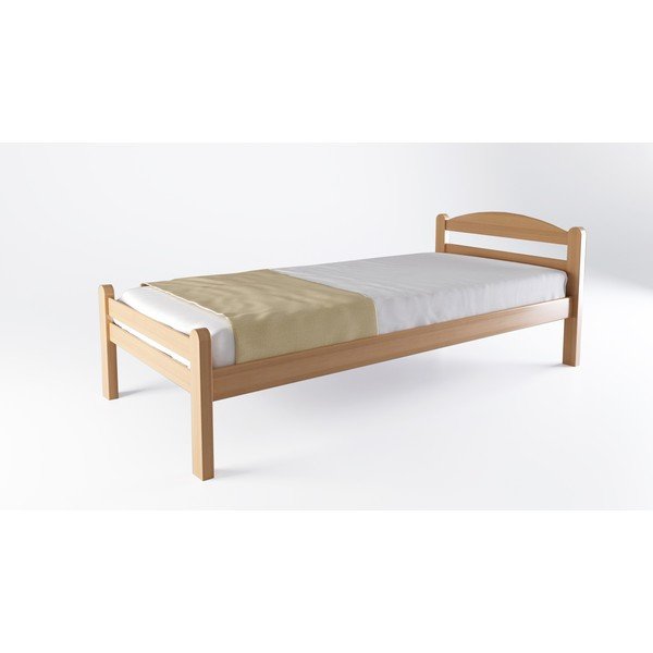 Pat matrimonial în culoare naturală din lemn de fag cu somieră 180x200 cm Bellariva – B.E.S.-image-3