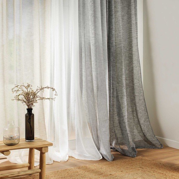 Perdea fildeș din voal 140x240 cm Carlin – douceur d'intérieur-image-1