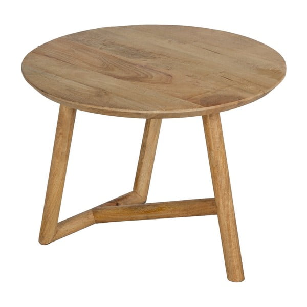 Măsuță de cafea în culoare naturală rotundă din lemn de mango ø 60 cm Mao – Ixia