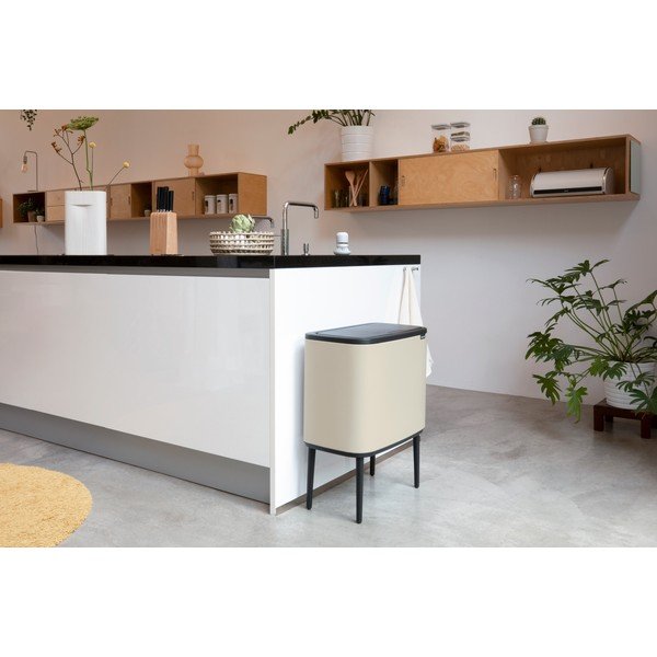 Coș de gunoi bej cu senzori de atingere din oțel 36 l Bo Touch Bin – Brabantia-image-1