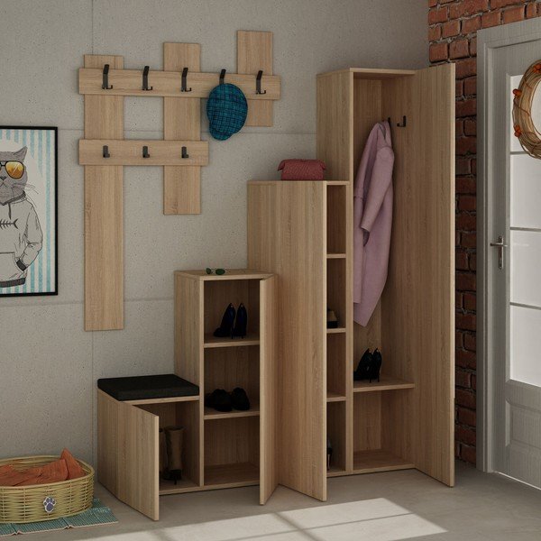 Set dulap și cuier de perete Homitis Up Sonomo-image-3