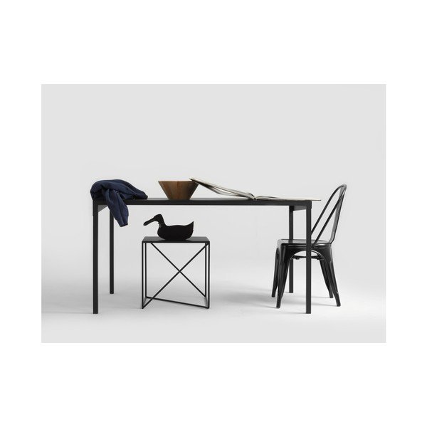 Masă metalică CustomForm Obroos, 140 x 80 cm, negru-image-1