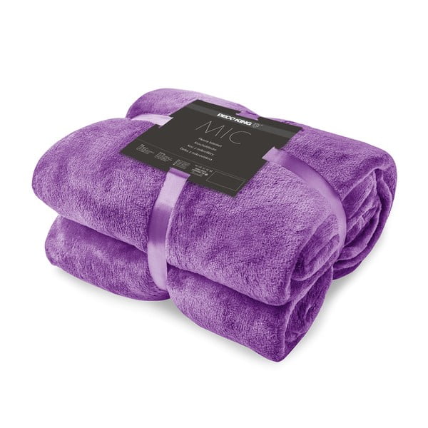 Pătură din microfibră Decoking Mic Nina, 70 x 150 cm, mov-image-4