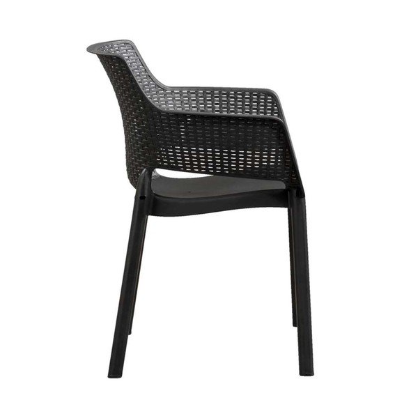 Scaun de grădină gri din plastic Eva – Keter-image-2
