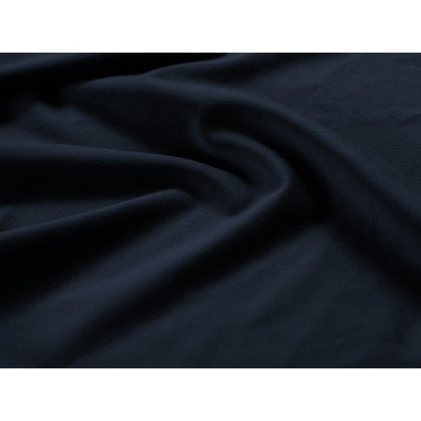Taburet albastru închis cu tapițerie din catifea Lando – Micadoni Home-image-1