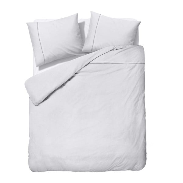Lenjerie de pat din micropercal Sleeptime Satin Monte Carlo, 240 x 220 cm, alb