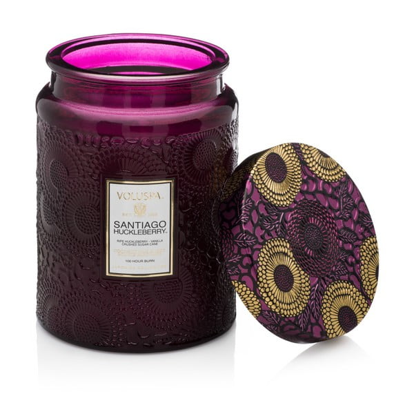 Lumânare parfumată Voluspa Limited Edition, aromă de afine, vanilie și zahăr, 100 ore