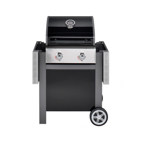 Grătar pe gaz cu 2 arzătoare separate şi termometru Jamie Oliver BBQ, negru-image-4