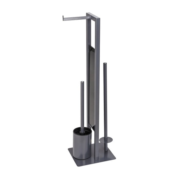Suport pentru perie WC și hârtie igienică Wenko Rivalta, gri-image-3
