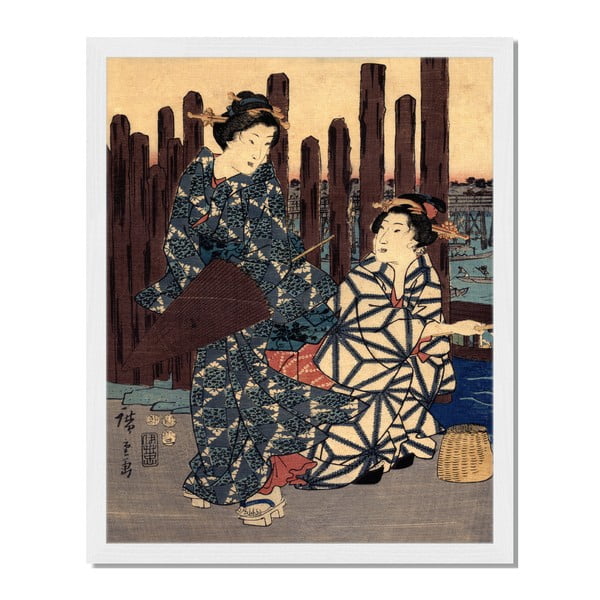 Tablou înrămat Liv Corday Asian Geishas, 40 x 50 cm