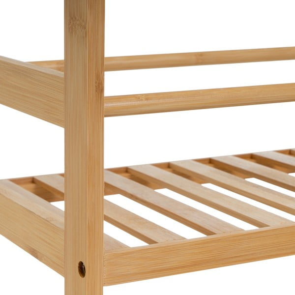 Etajeră pe roți în culoare naturală din bambus 44x75 cm – Casa Selección-image-3