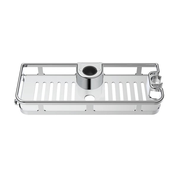 Raft pentru baie argintiu lucios autoadeziv din plastic Libertà – Wenko-image-1