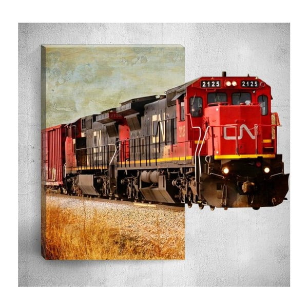 Tablou de perete 3D Mosticx Train, 40 x 60 cm