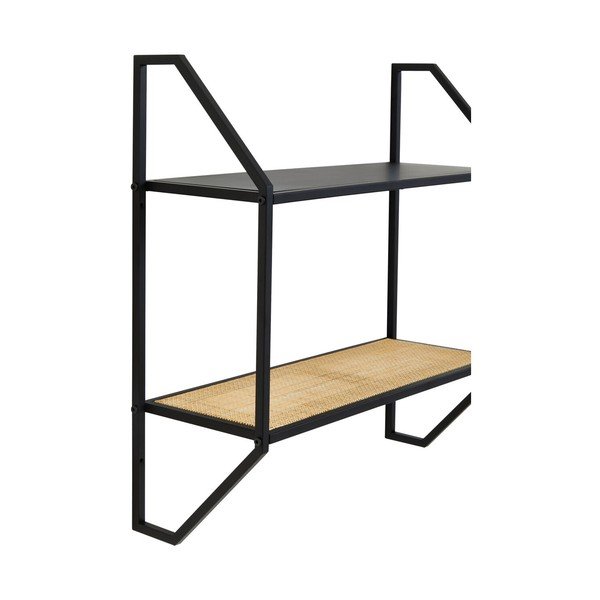 Raft negru/în culoare naturală etajat din metal 61 cm Depok – Premier Housewares-image-3