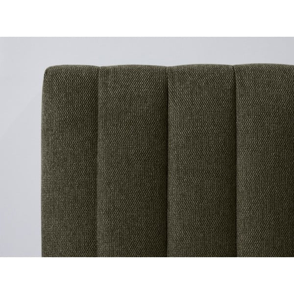 Pat matrimonial verde închis/natural cu somieră 160x200 cm Oceane – Bobochic Paris-image-4