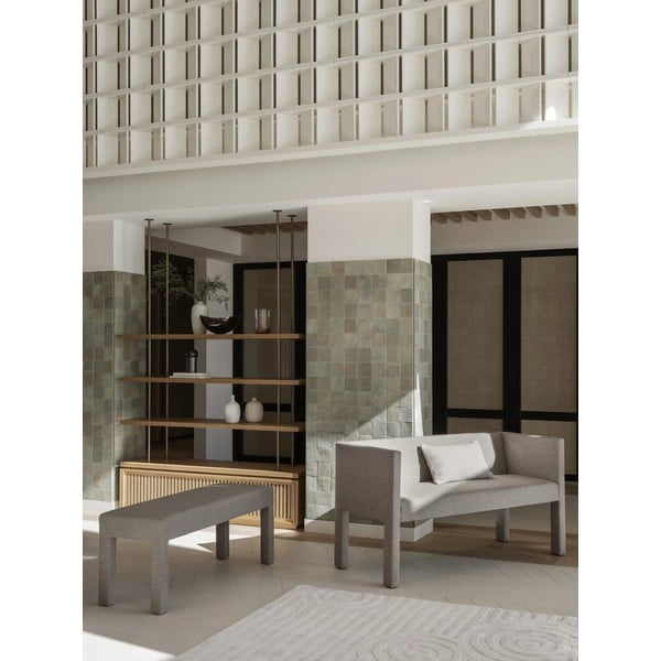 Bancă bej cu tapițerie din stofă bouclé Sitta – Blomus-image-4