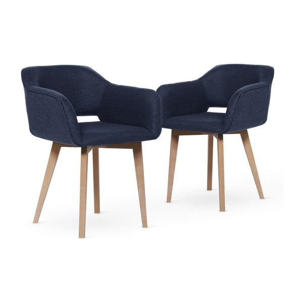 Set 2 scaune My Pop Design Oldenburger, albastru închis