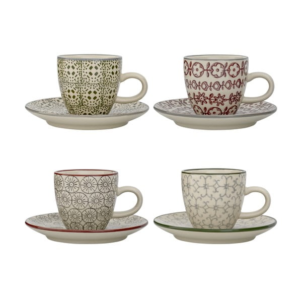 Set de 4 cești pentru espresso Bloomingville Karine, 90 ml