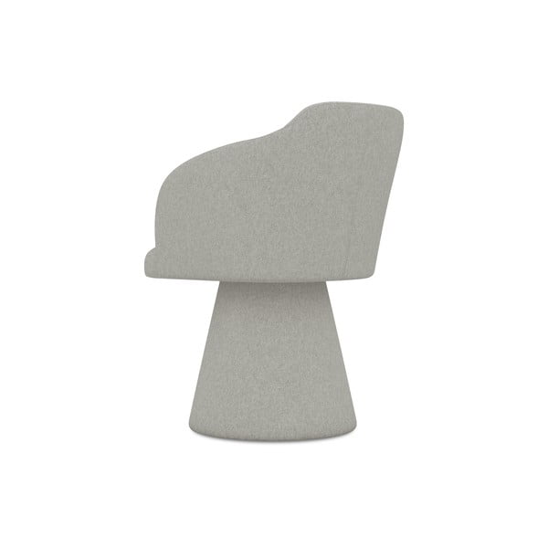 Scaun de sufragerie gri deschis tapițat Kanoa – Makamii-image-3