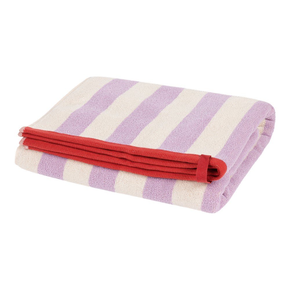 Prosop mov lavandă/crem din bumbac din frotir 70x140 cm Gobo – noo.ma